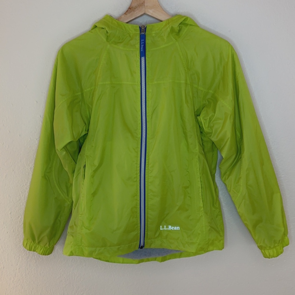 L.L. Bean Kids Boys Trail Model Windbreaker Rain Jacket size 10